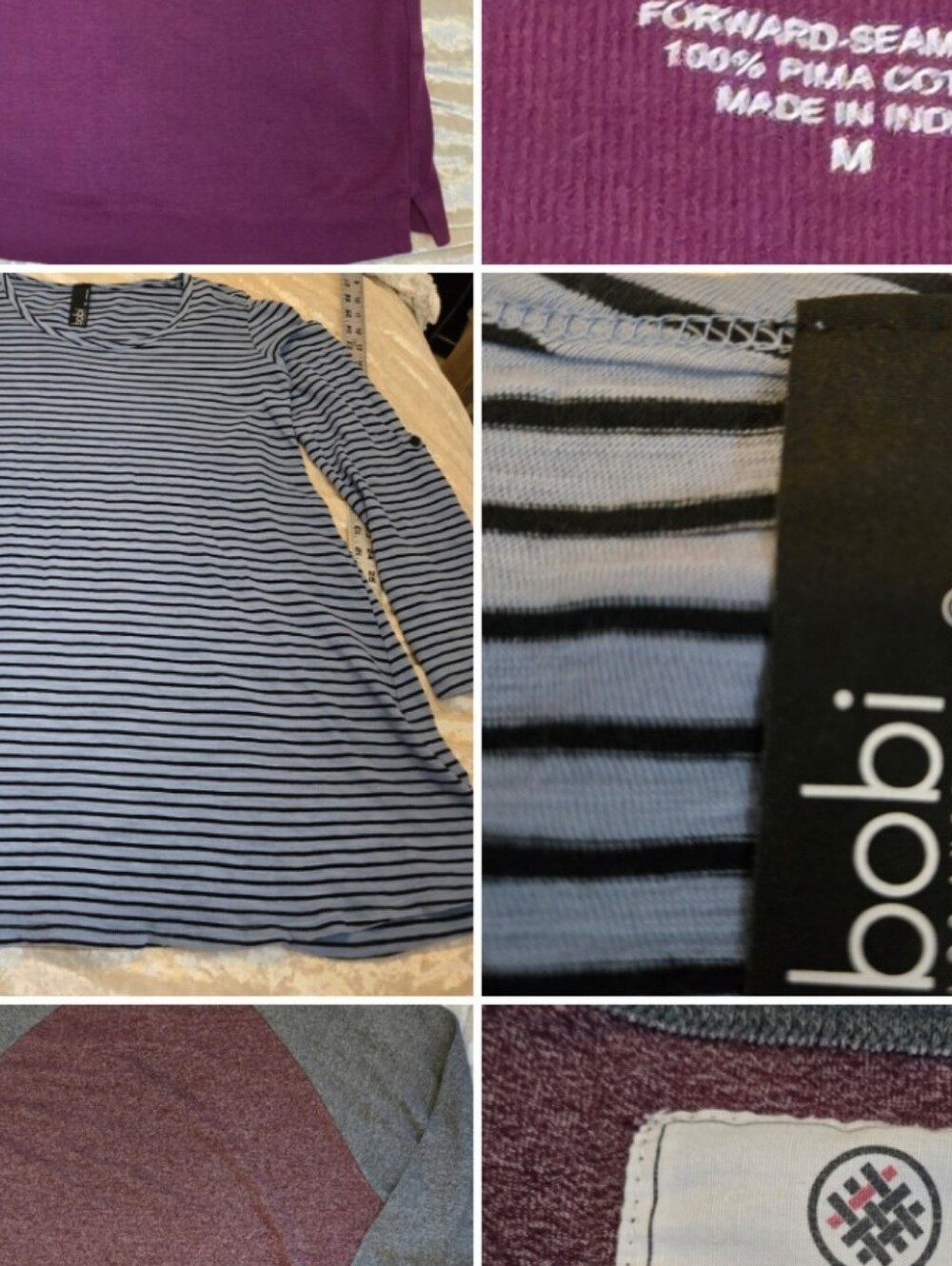 bobi Striped Long Sleeve Dress in Light Blue and Black